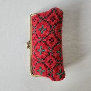 Vintage Welsh Tapestry Coin Purse Glasses Case